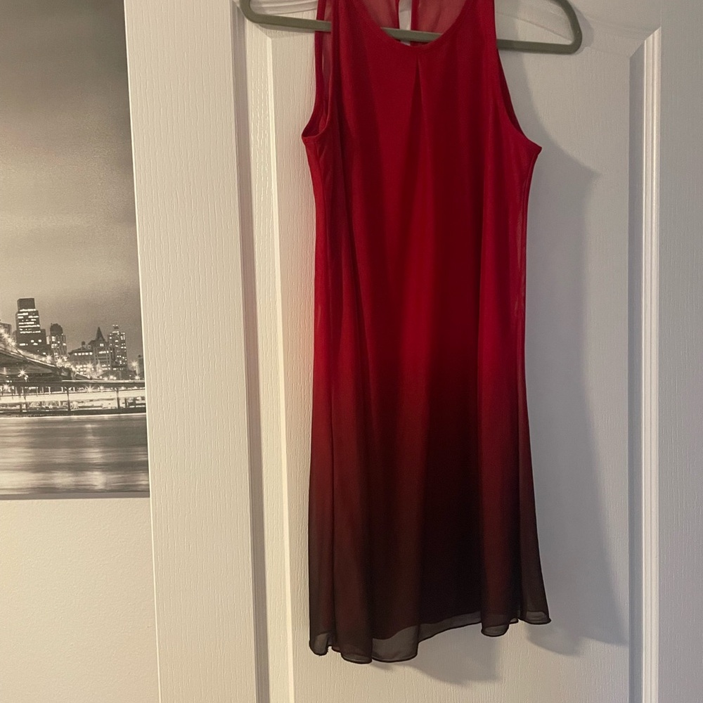 BCX Red Halter A-line Midi Dress